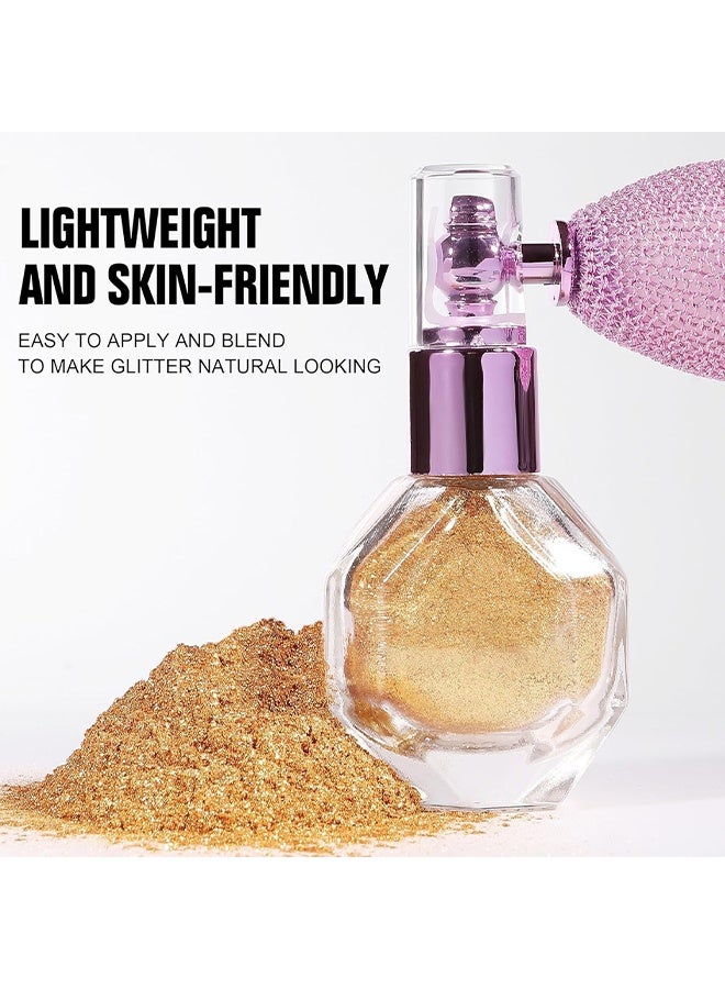 lakerain Glitter Highlight Body Mist,Highlighter Powder Spray, Shimmering Powder High Gloss for Face Body & Hair, Long-lasting Glitter Waterproof Face Highlighter Spray  (#04 LIGHT BROWN) - Image 4